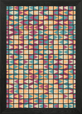Geometrisches Muster gerahmt Wandbild Poster Leinwanddruck Bild