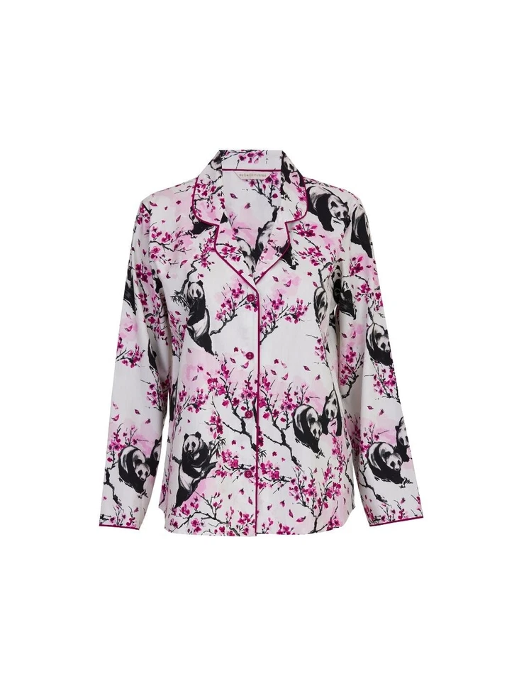 Cyberjammies Penelope Pyjama Top Womens Nightwear 0437 Panda Print - Image 3 of 4