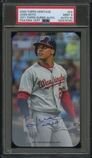 Juan Soto - 2020 Topps Heritage 1971 Topps Super  Autograph   PSA 9  Auto 10