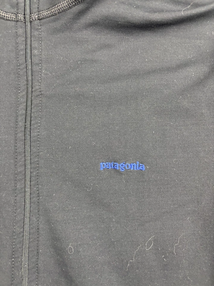 Pulôver feminino Patagonia médio preto meio zíper elástico ao ar livre atlético EUA - Imagem 2 de 4