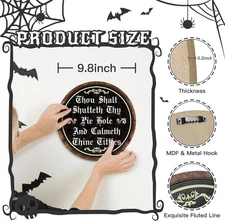 Gothic Room Decor For Bedroom, Goth Home Decor Aesthetic Antique Wall Art, Wood