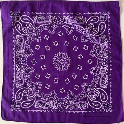 92 A lila Paisley 21 Zoll quadratisch Vintage 100 % Baumwolle Bandana von HAV-A-HANK