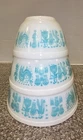 Vintage Pyrex Amish Butterprint Nesting Mixing Bowls Set of 3 #401, 402 And 403