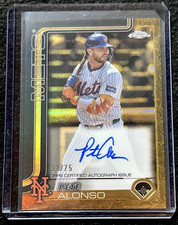 ‘25 Topps Gilded Chrome Gold Pete Alonso #CGA-PA Yellow Refractor /75