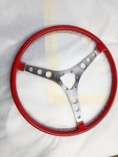 1956 62 Corvette Original Steering Wheel Restored Red