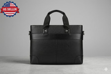 Men Laptop Briefcase 14" PU Leather Business Work Office Messenger Bag US STOCK