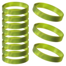 Silicone Wrist Bands, Color Pattern Rubber Bracelets 6 Pcs&8"& Green Camouflage