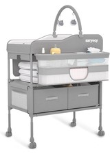 Waterproof Diaper Changing Station, Adjustable Height with 2 Drawers New