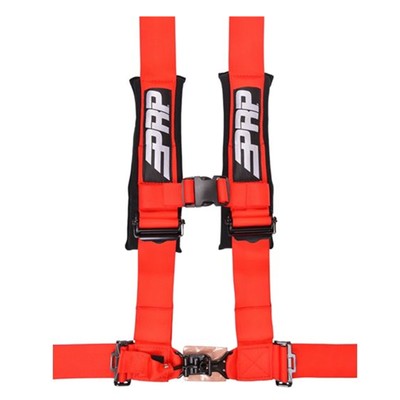 PRP Seats SB4.3R Red 4-Point Adjustable Harness w/ 3'' Belts and Sewn in Pads