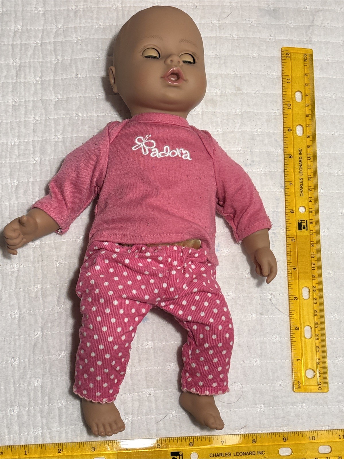 Adora Newborn Baby Doll Brown Sleeping moving Eyes lashes So
