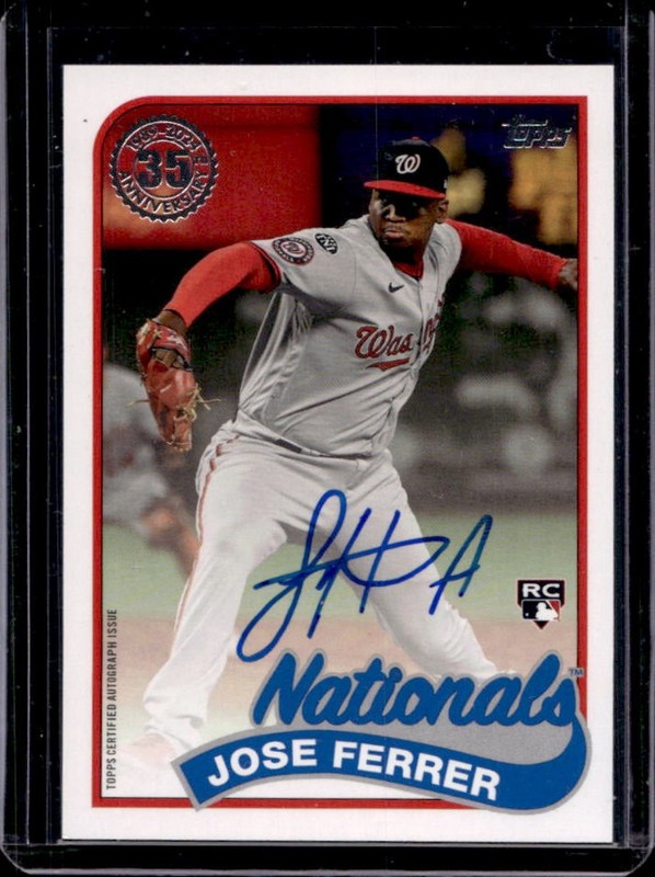 2024 Topps Jose Ferrer 1989 35th Anniversary Auto Autograph RC #89BA-JFE
