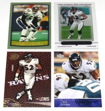 Ray Lewis Football Card Baltimore Ravens Lot of 4 Sports Topps & UD, Donruss