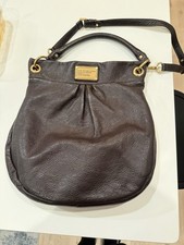 MARC BY MARC JACOBS Q Hiller Brown Pebble Leather Hobo Shoulder Bag two straps