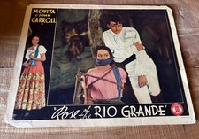 Carte originale 1938 film lobby pour Rose du Rio Grande Movita et John Carroll