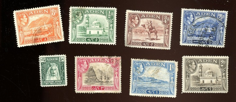 stamps-Aden-lot of 8
