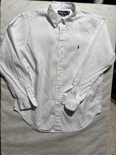 Polo Ralph Lauren Classic Fit Mens Gray Long Sleeve Button Shirt Sz 16.5 - 34/35