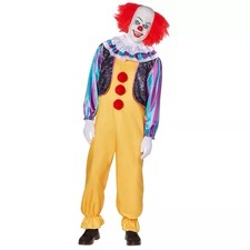 01536473 Spirit Halloween Adult Classic Pennywise Clown Costume IT Size Varies