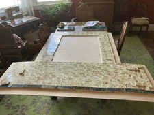 Antique AETCO Tile Lot — 201 Fireplace Surround & Hearth Tiles, 10 Sq Ft