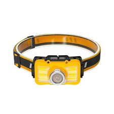 E-SMARTER W6100A Mini lampe frontale LED jaune avec capteur d'onde COB