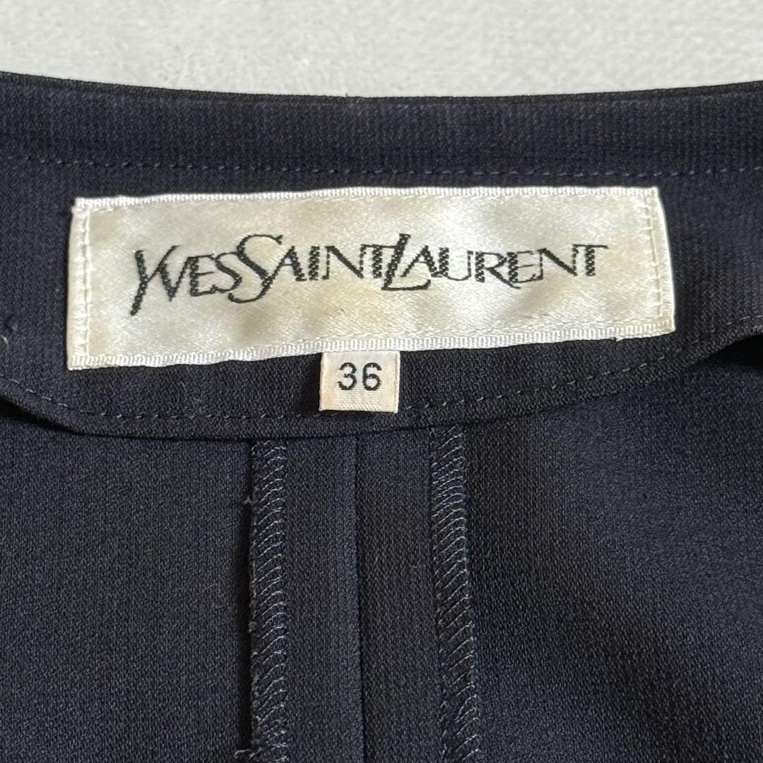 Abito Yves Saint Laurent nero lana taglia 36 usa concoli picco dannia