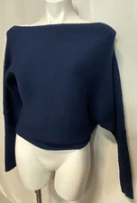 Reiss Women's Blue Ribbed Sweater NWT