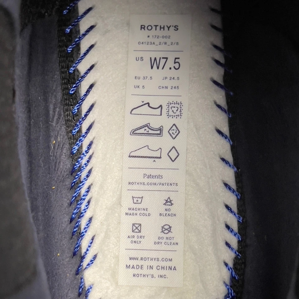 Rothys The Lug Boot Charcoal Gray Merino Wool Waterproof Womens 7.5 - Image 4 of 4