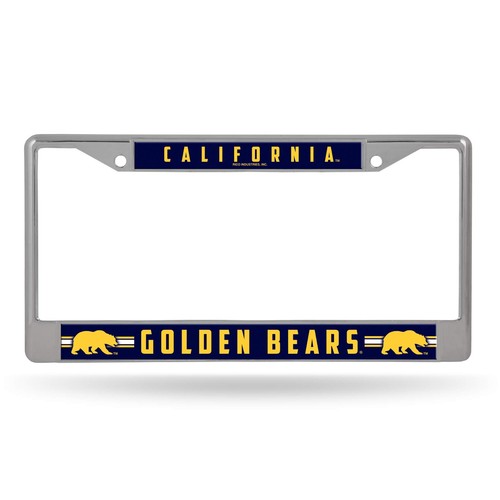(1) NCAA Cal Berkeley University Golden Bears 12 X 6" License Plate Chrome Frame