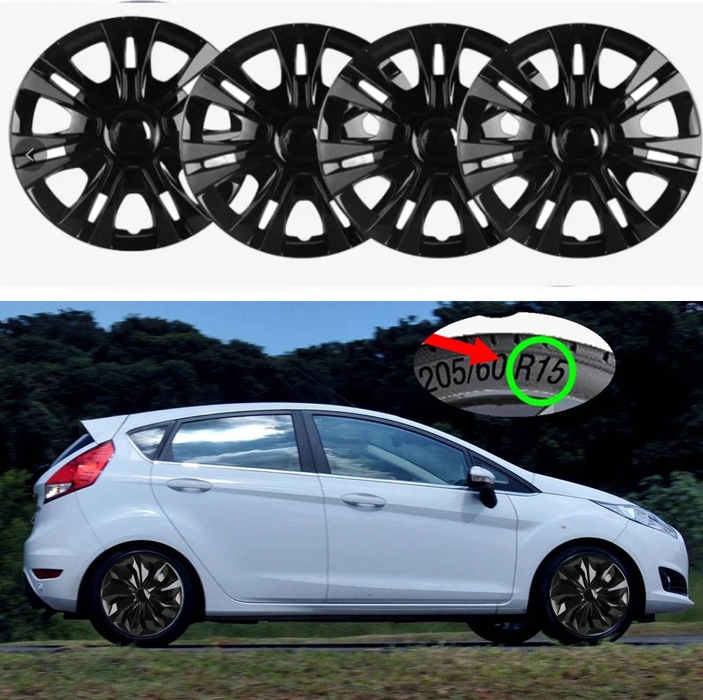4 X WHEEL Trims Hub Caps 15 Covers fits Peugeot 106 107 108 206 207