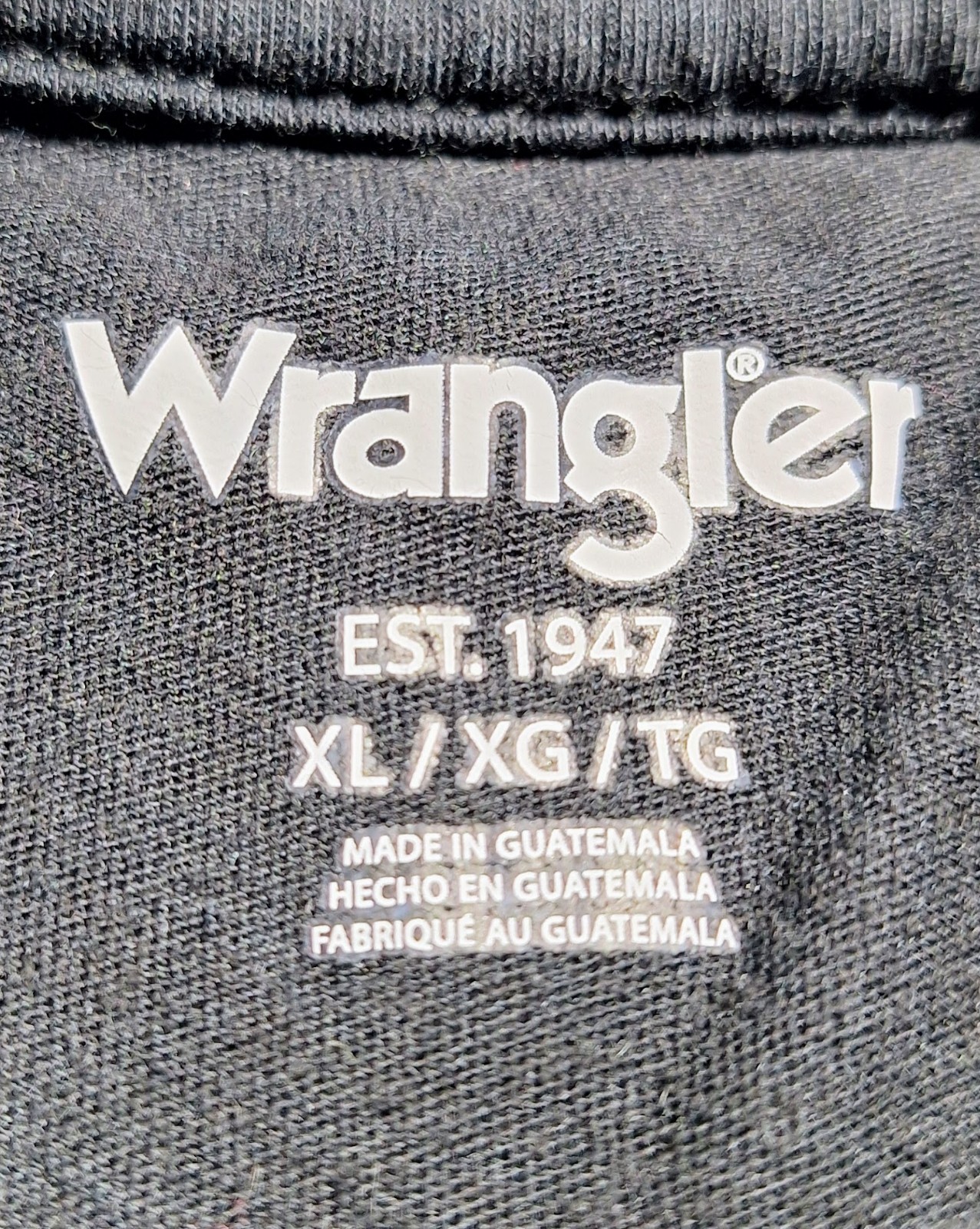 Wrangler, Men's Size XL Black W/Bald Eagle Graphic, Cotton Blend, Pre-Loved, Ex image 6