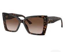 Jimmy Choo JC 5001B 500213 Havana Plastic Sunglasses Brown Gradient Lens