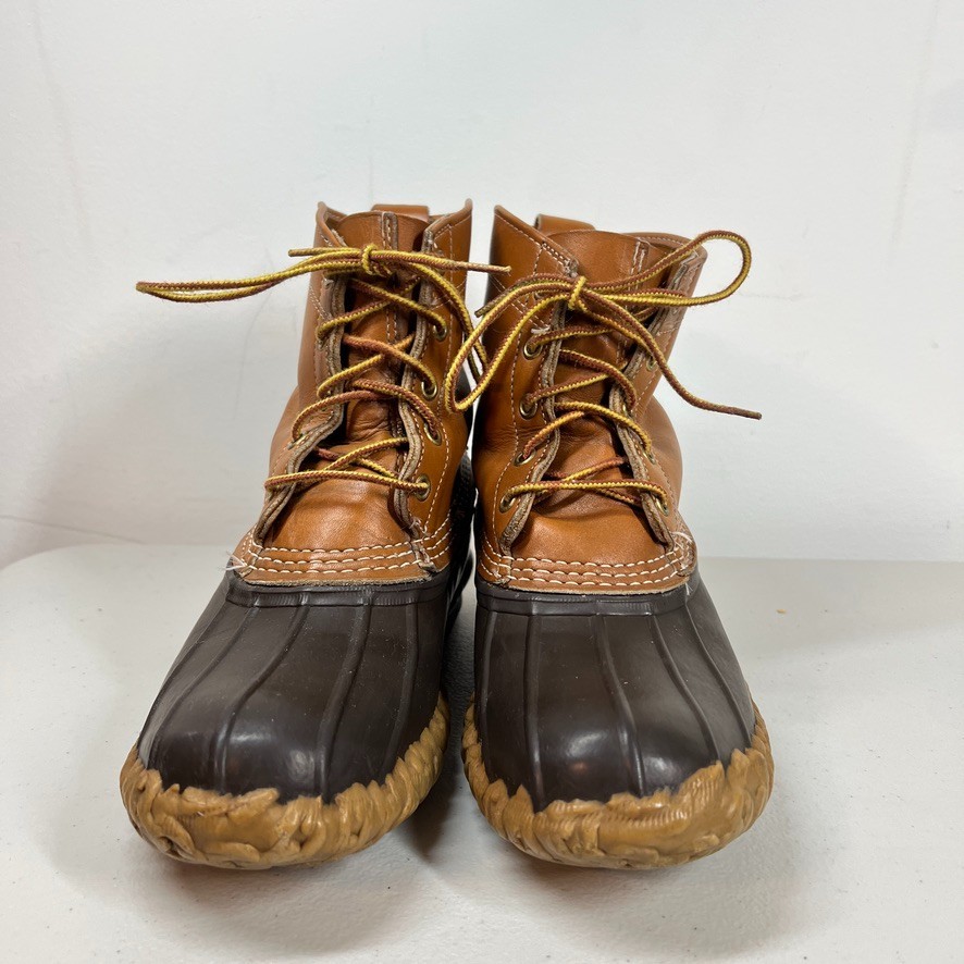 LL Bean Bean Boots Mens 9 M Leather Brown Rubber Waterproof‎ Made USA Duck VTG LL Bean Bean Boots Mens 9 M Leather Brown Rubber Waterproof  main image 3