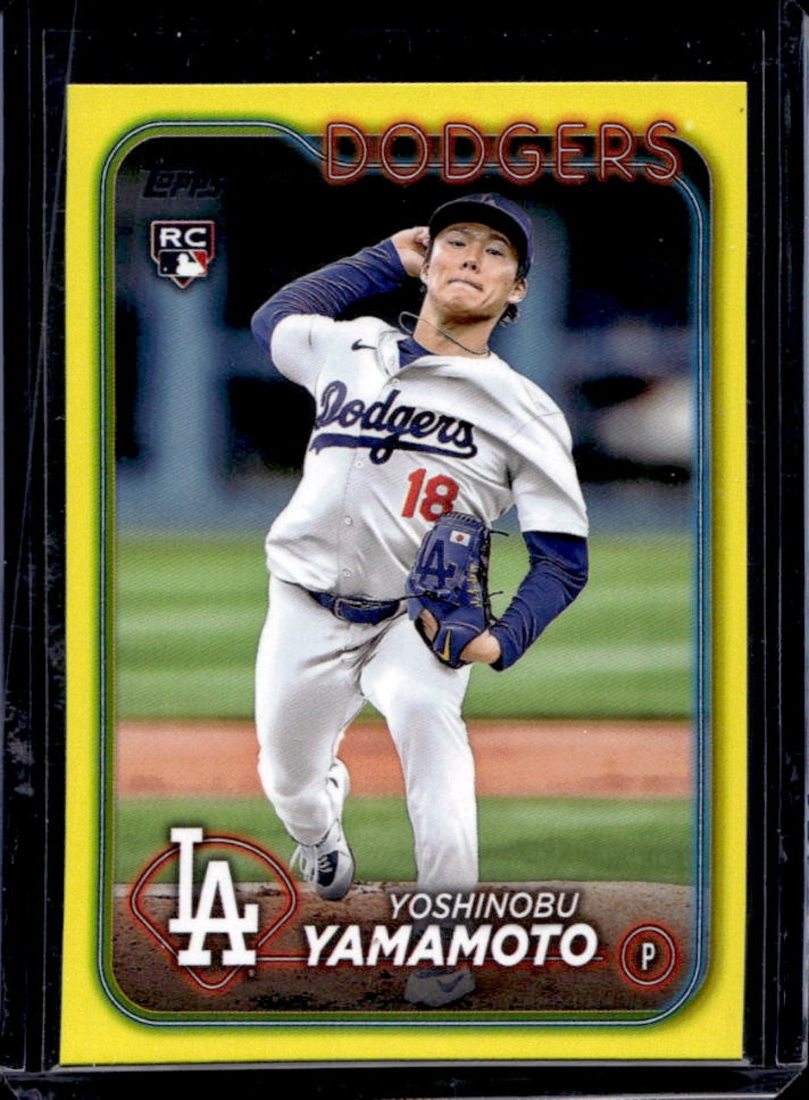 2024 Topps Yoshinobu Yamamoto RC Yellow Foil Rookie #553 Dodgers