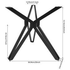Base de mesa moderna de metal, patas de mesa de comedor de pedestal con ventosas