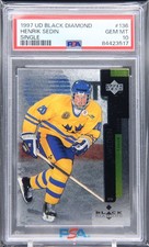 1997-98 Upper Deck Black Diamond POP 81 HOF Henrik Sedin Rookie PSA 10 Sweden