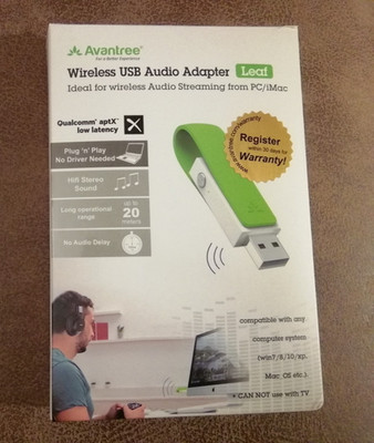 Avantree Bluetooth-USB-Audio-Transmitter-Adapter für PC, Windows, Plug u. Play