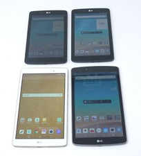 Lot of 4 Working LG G Pad X 8.0 / G Pad F 8.0 / G Pad 7.0 Tablets