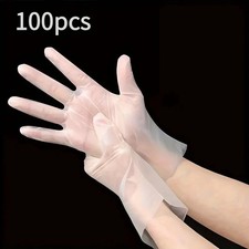 100pc Per Box Clear TPE Food Service Disposable Gloves Powder free one Size