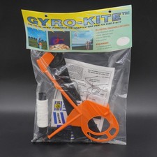 Gyro-Kite Vintage Orange 1996 Wind Powered Gyroplane w/ Black Rotors- Sealed NOS