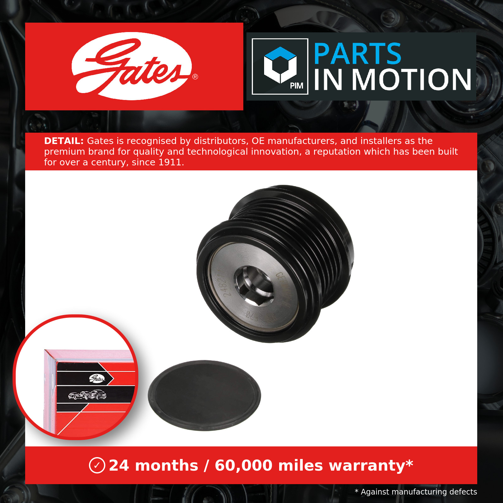 Overrunning Alternator Pulley fits FORD TRANSIT CONNECT V408 1.5D 2018 on Clutch - Image 12