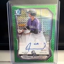 2026 Bowman Chrome Cristian Arguelles Green Mojo Refractor Auto /99 Rockies