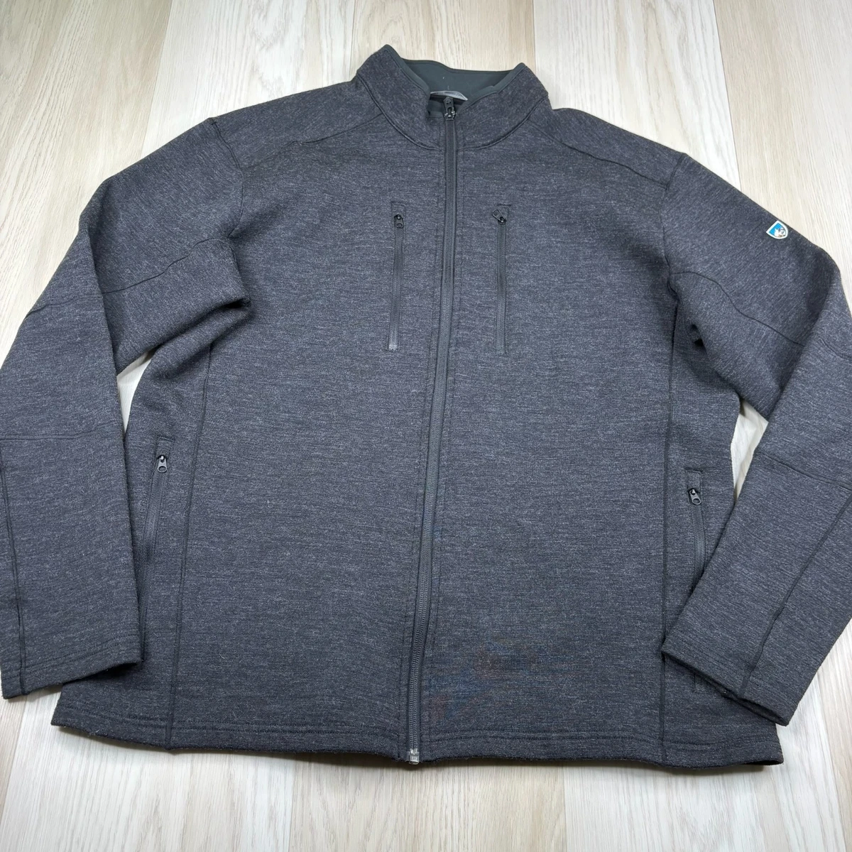DESIGN - Veste chemise Harrington en laine mélangée - Gris