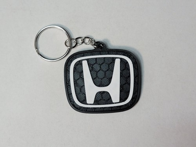 #ad #ad Honda Keychain Hexagon Carbon Fiber Graphic Design Pilot RAV4 Acord CR V $2.99