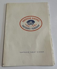 Vtg American Airlines Captain&rsquo;s Flagship Captain&rsquo;s Table Dinner Menu
