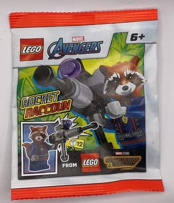 POLYBAG MINIFIGURE FIGURINE FOIL LEGO AVENGERS MARVEL ROCKET RACCOON 242404 - Photo 1/4