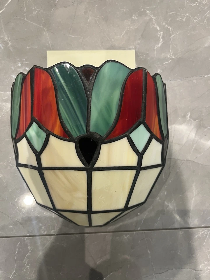 Tiffany Style Wall Light Stained Glass Shade - Image 2 of 4
