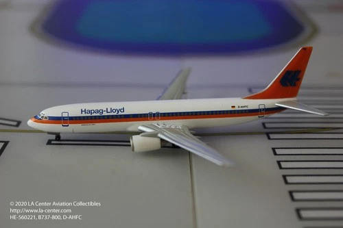 Herpa Wings Hapag Lloyd Boeing 737-800 in Old Color Diecast Model 1:400