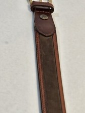 Vintage Mens Sebago Genuine Leather W/suede Strip On Top Brass Buckle Sz 38-44