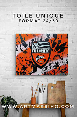 Peinture Sur Toile Unique - Logo Du Maillot Du Toulouse FC - Signé - Édition Limitée