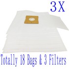 18 Vacuum Cleaner Bags & 3 Filter For Hoover Mode 5000PH 9001PH Action Pets H452