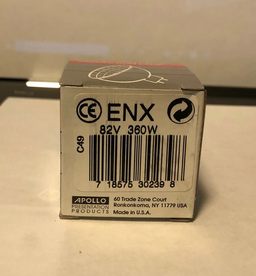 APOLLO ENX LÁMPARA DE PROYECCIÓN BOMBILLA 82V 360W NUEVA EN CAJA Foto 2 de 4